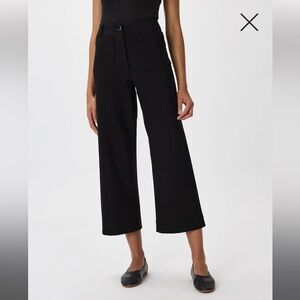 Quince Ultra Stretch Ponte Cropped Wide Leg Pants